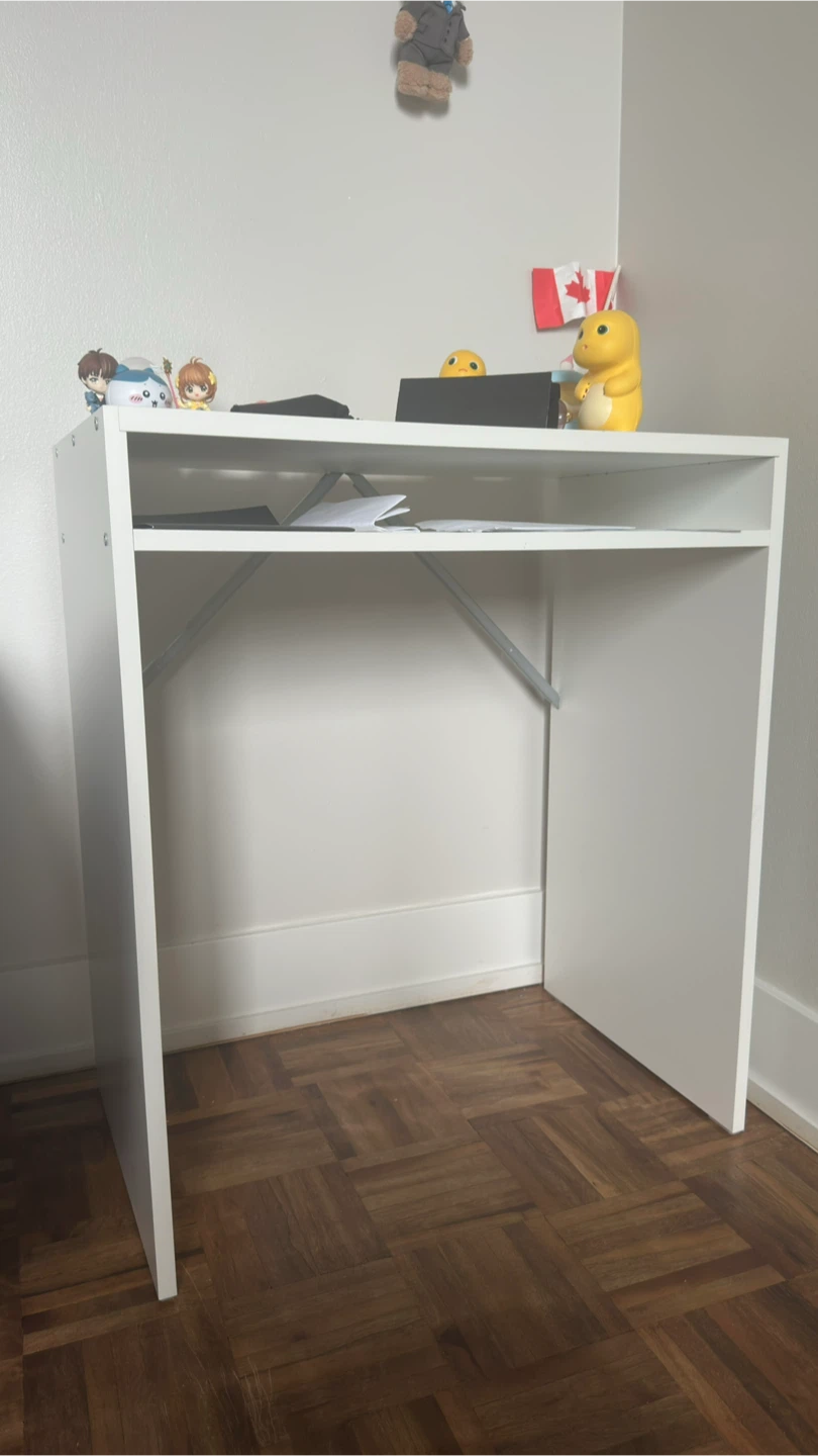 White Desk with Shelf