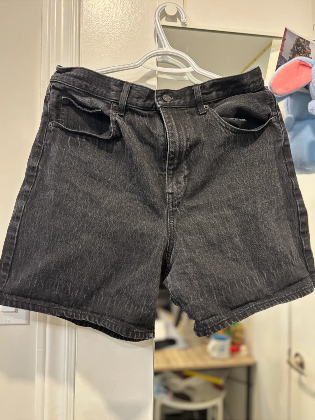 Black Denim Shorts