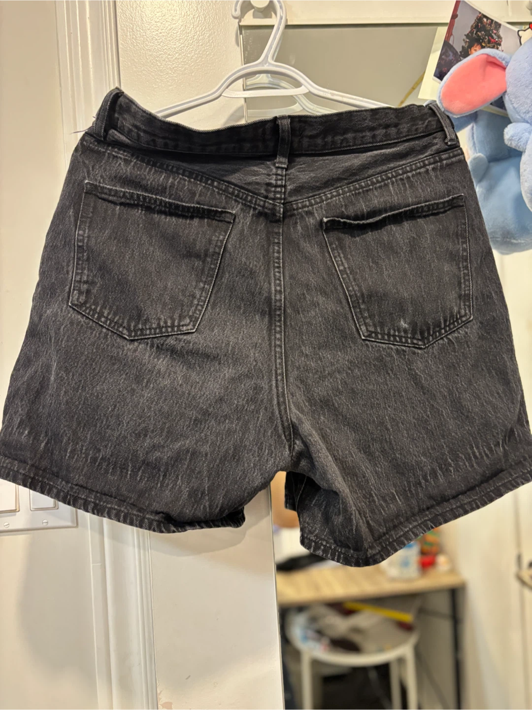 Black Denim Shorts - photo 2