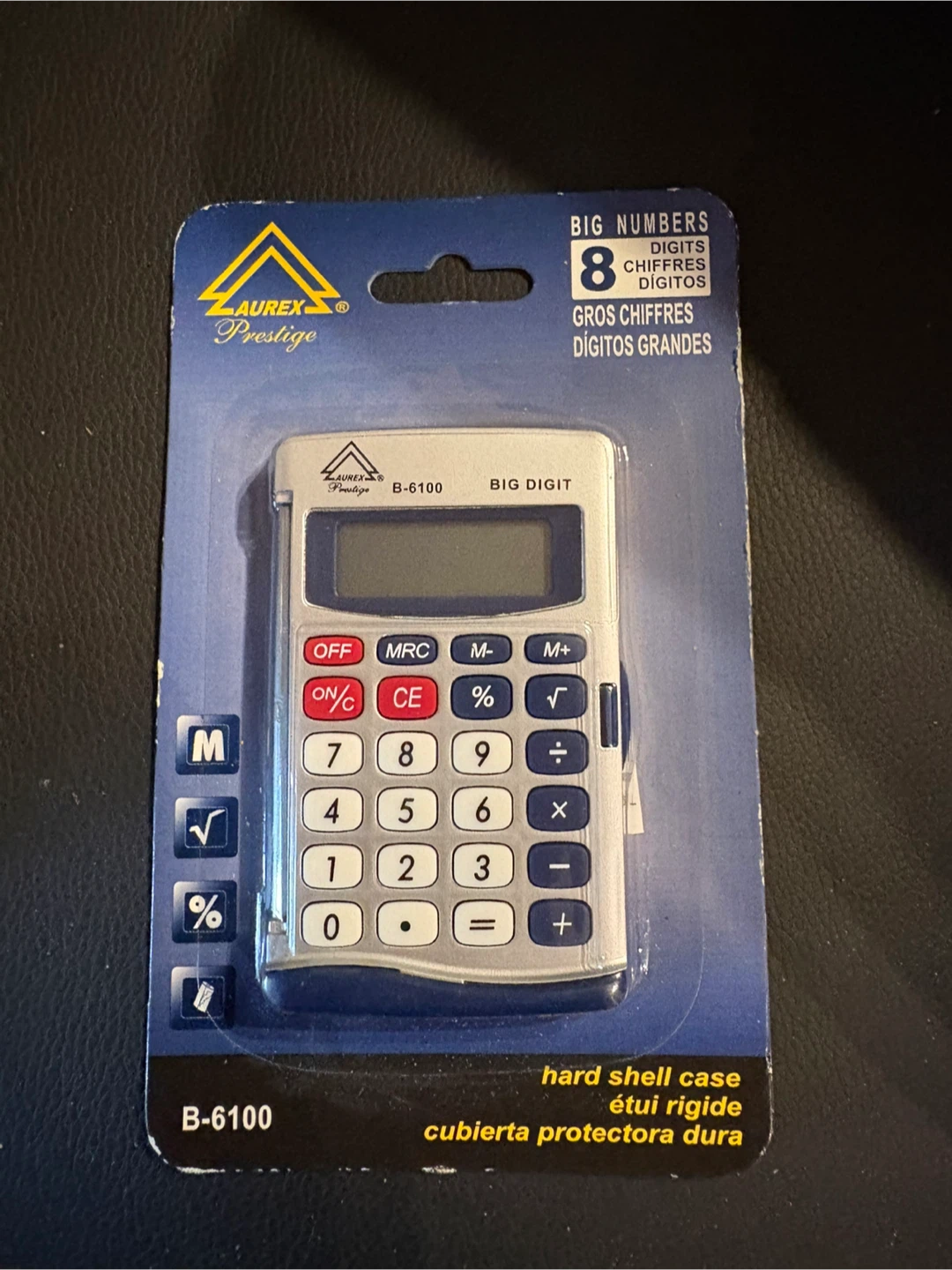 Laurex Prestige B-6100 Calculator with Hard Shell Case