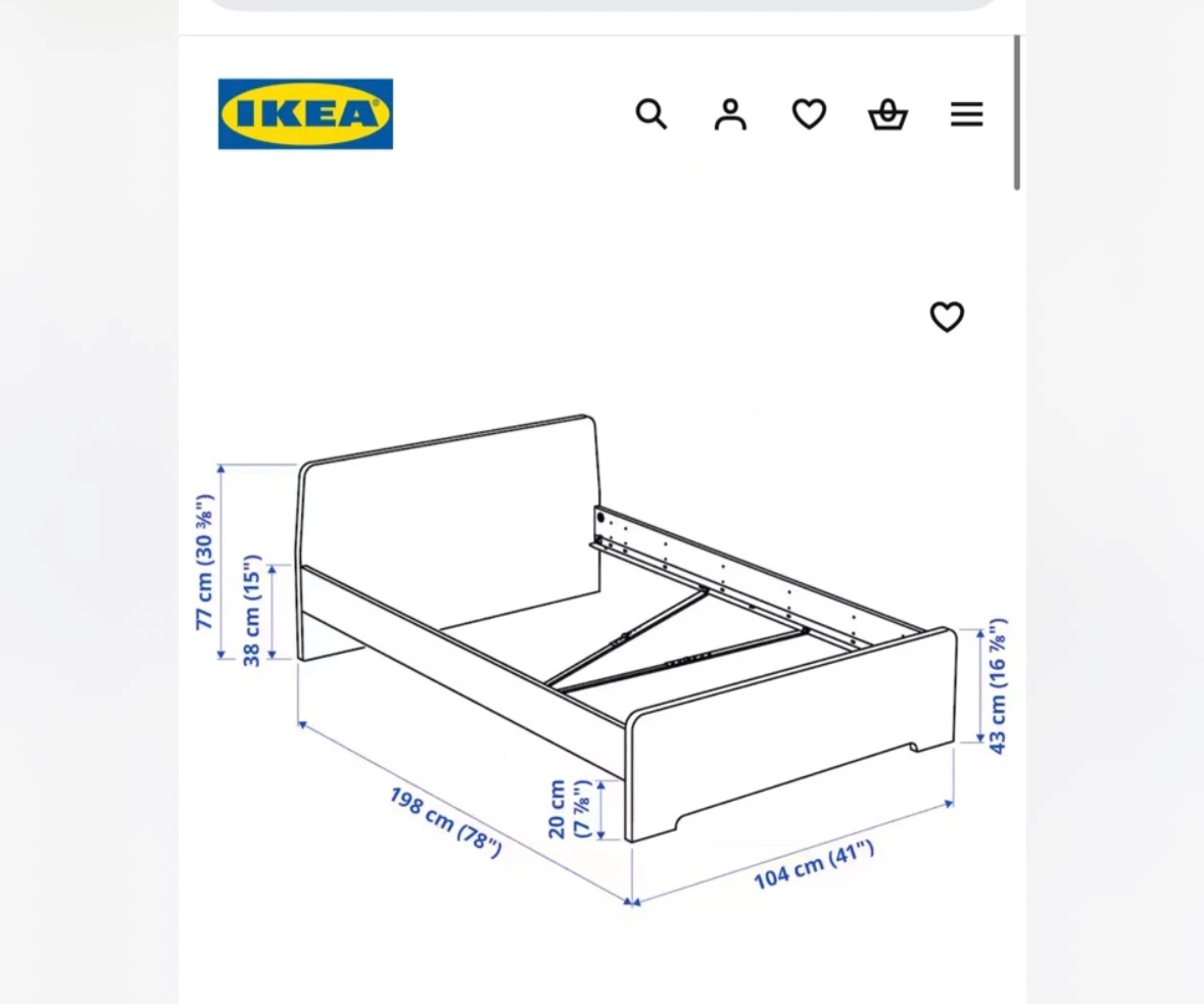 IKEA ASKVOLL Twin bed frame (white)