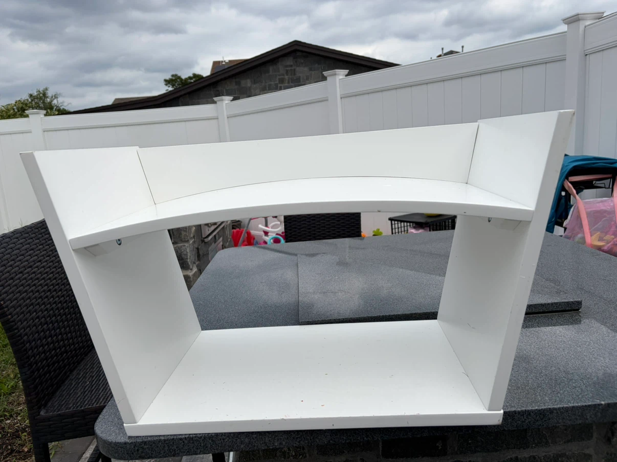 Crate & barrel White Modern Shelf Unit - photo 2
