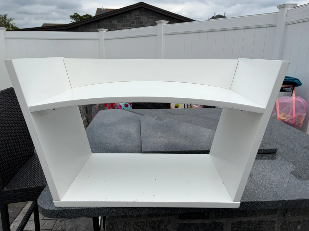 Crate & barrel White Modern Shelf Unit - photo 3