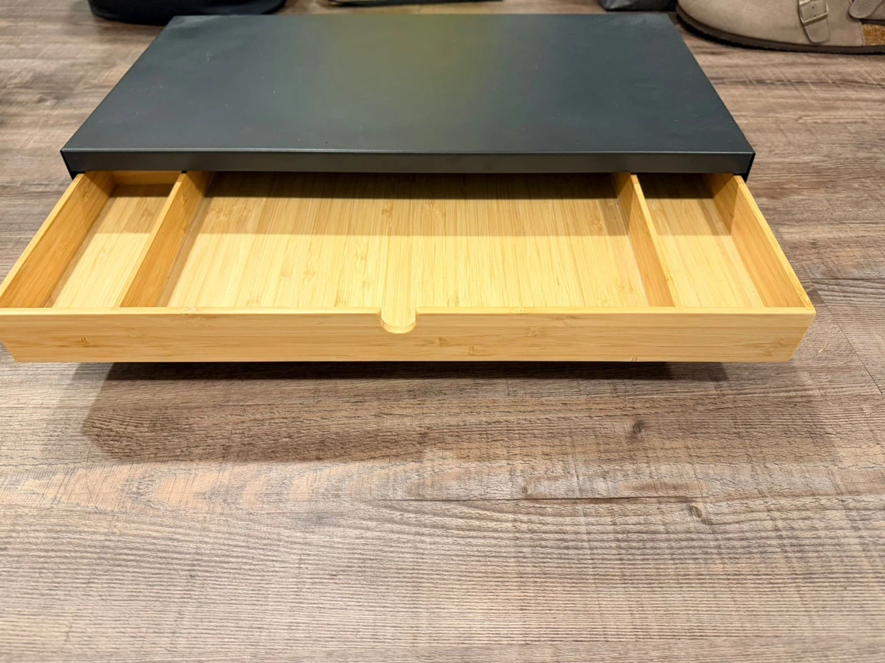 IKEA Monitor Riser with Bamboo Drawer - photo 2