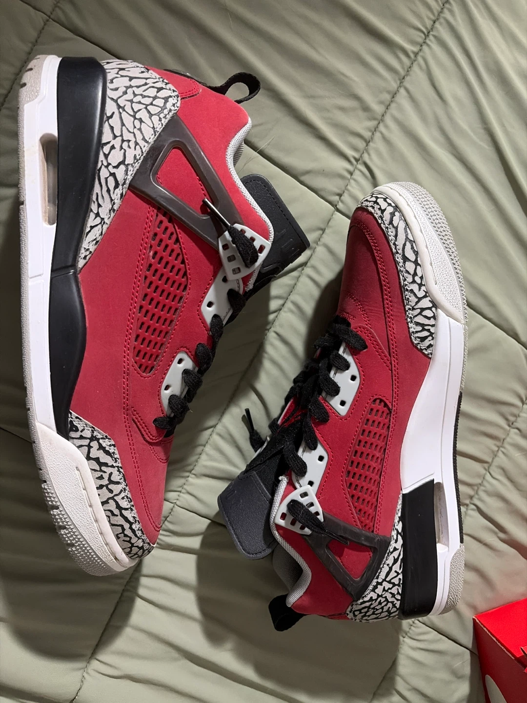 Jordan Spizike Low Gym Red Black Wolf Grey Men's Shoes
