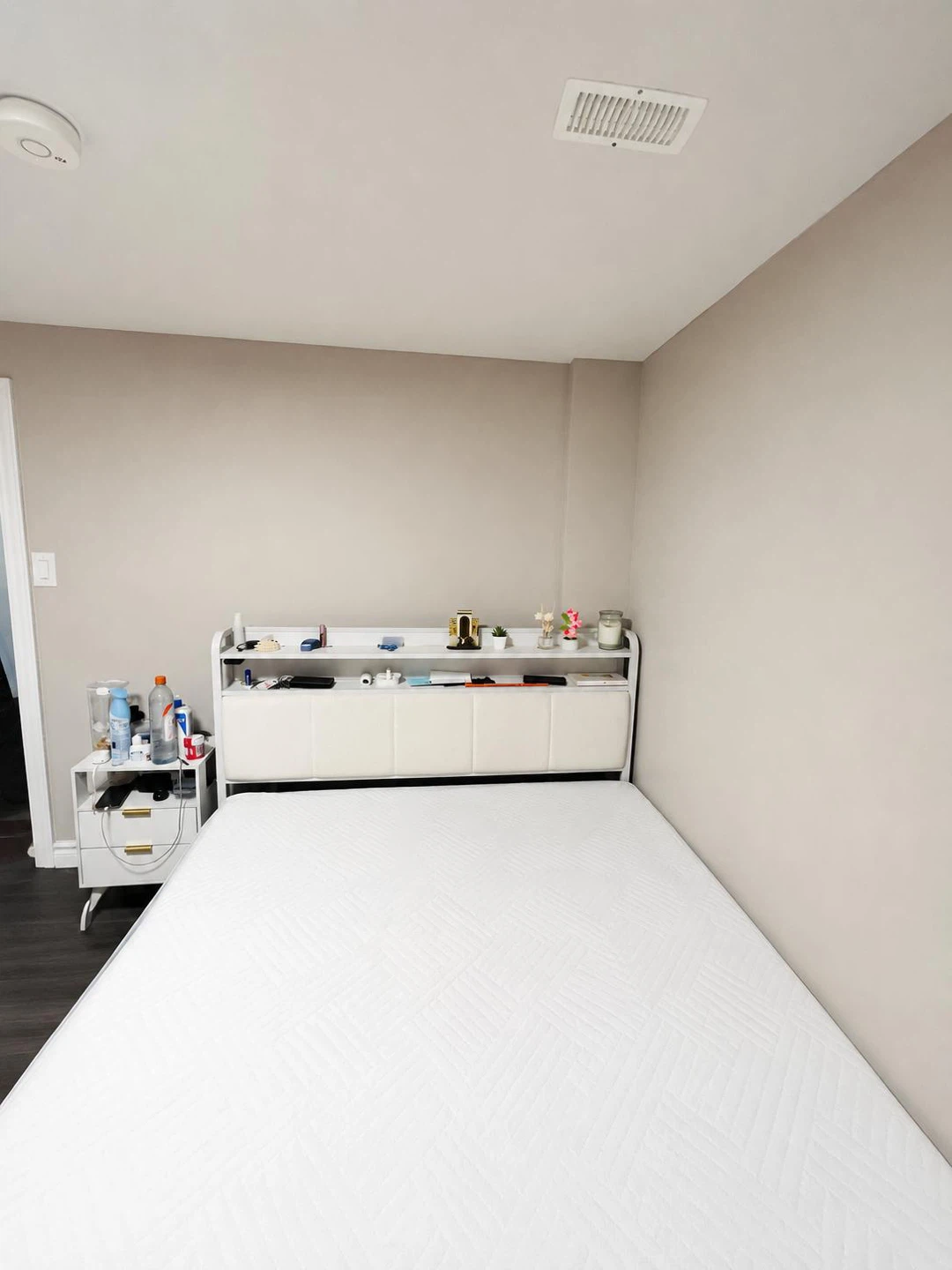 Bed frame with mattress