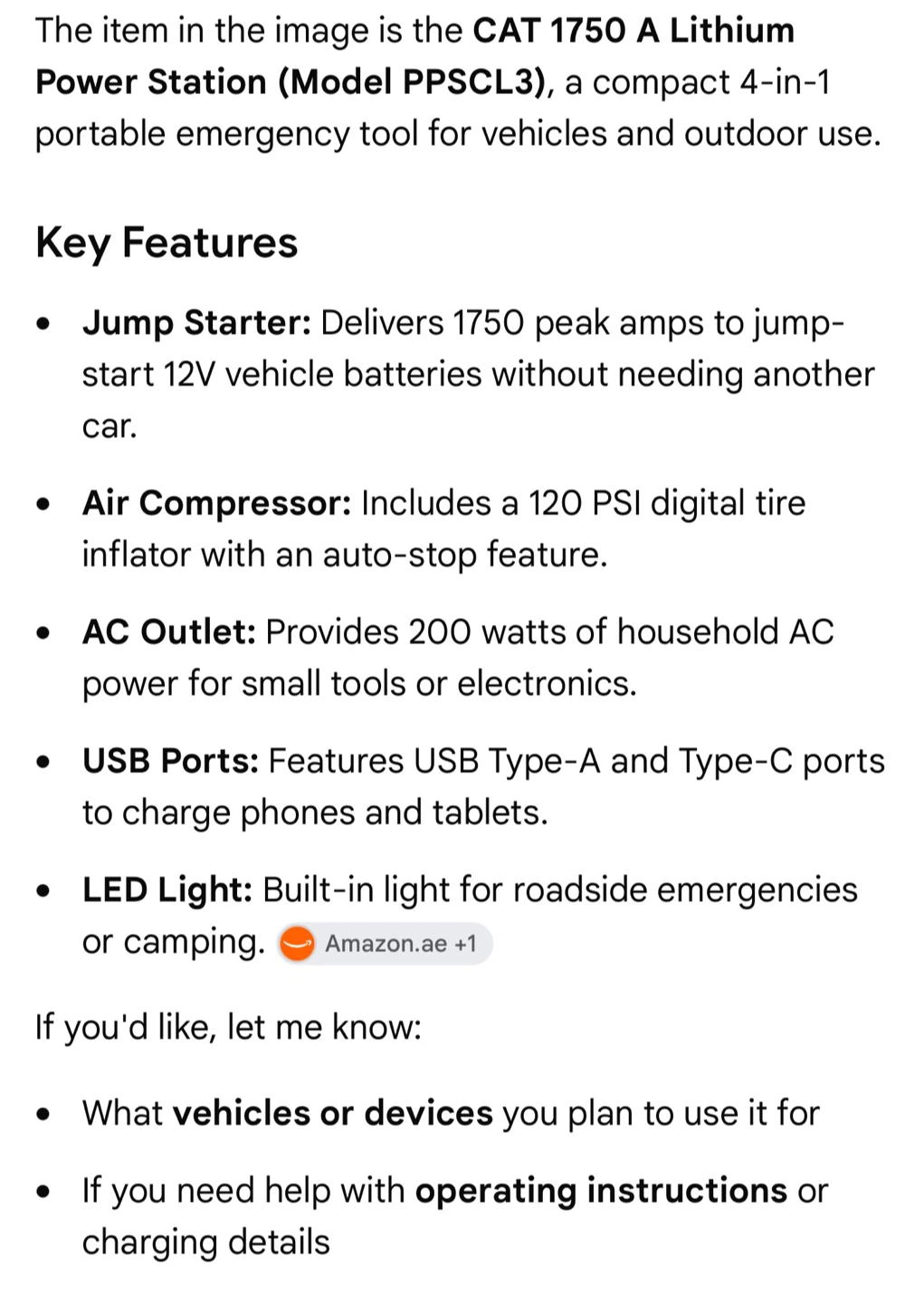 CAT 1750A Lithium Power Station PPSCL3 - photo 4