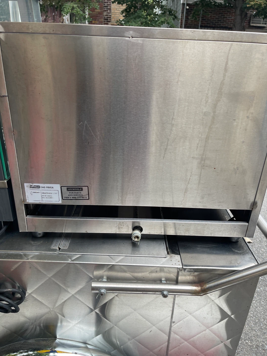 Unmarked Double Fryer Cart