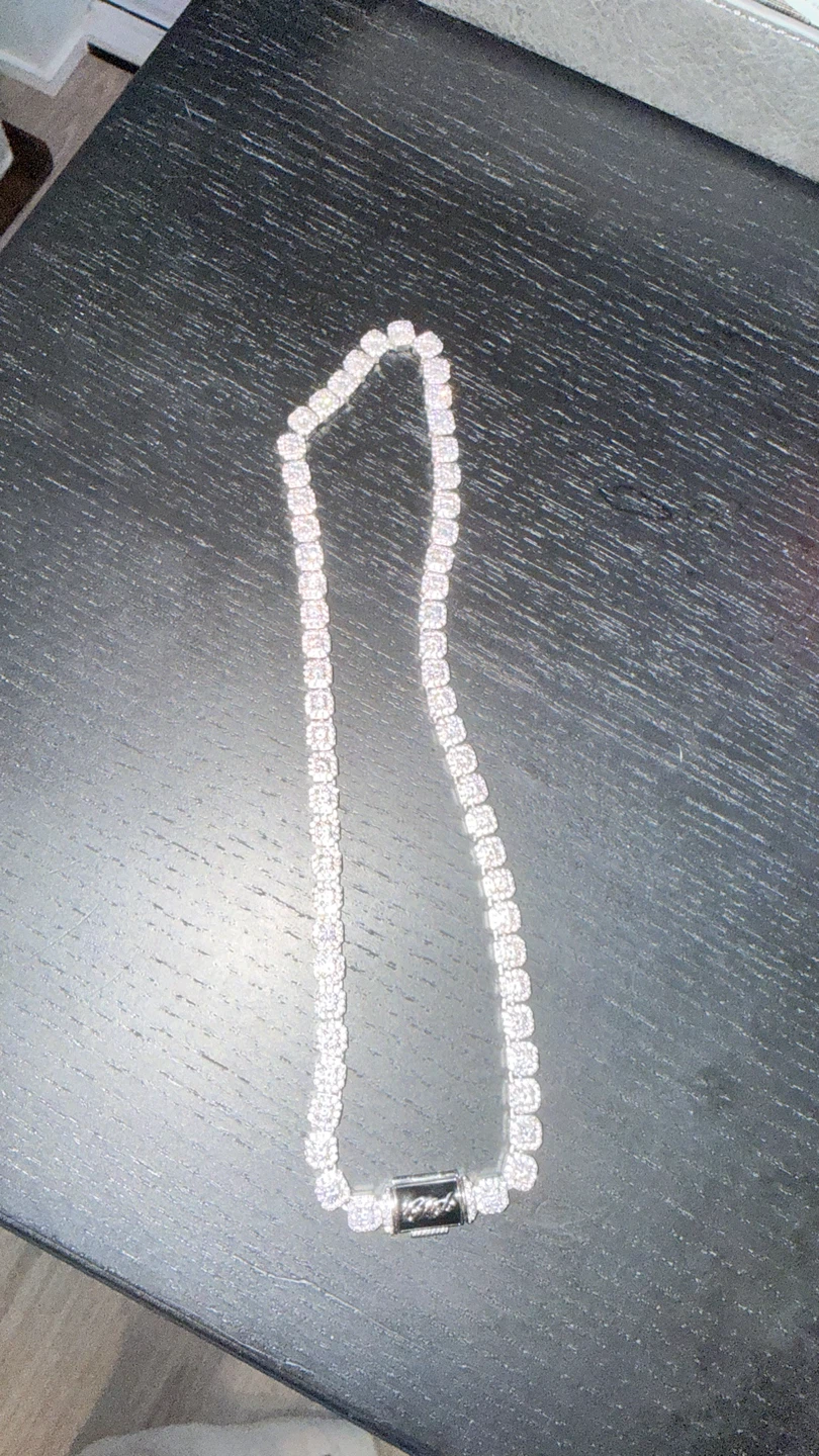 Womens 18” White Gold Diamond Tennis Chain Necklace - photo 3