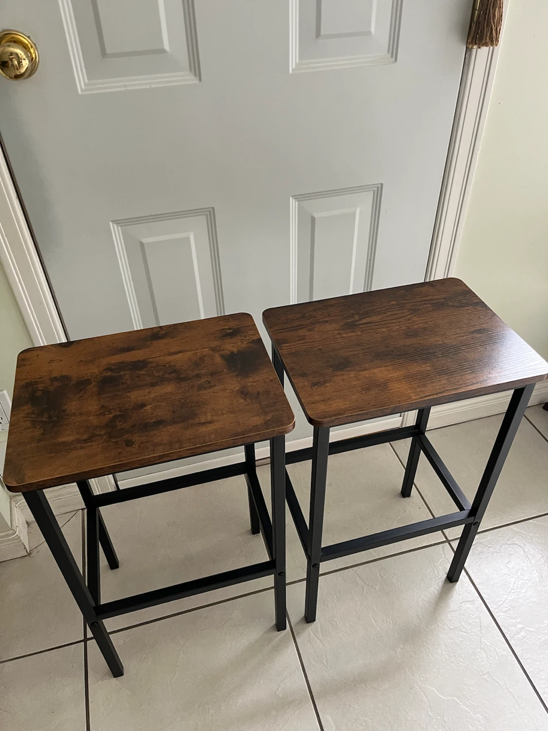 Set of 2 Bar Stools - Industrial Style - photo 2