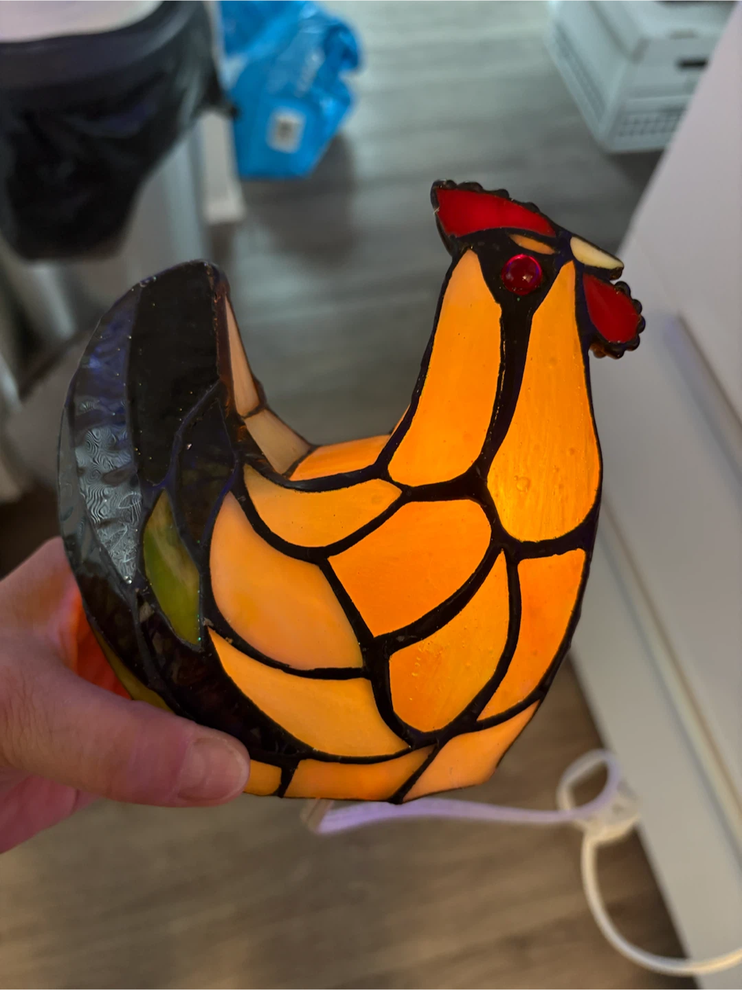 Vintage Mosaic Rooster Light 5.5” tall - photo 2