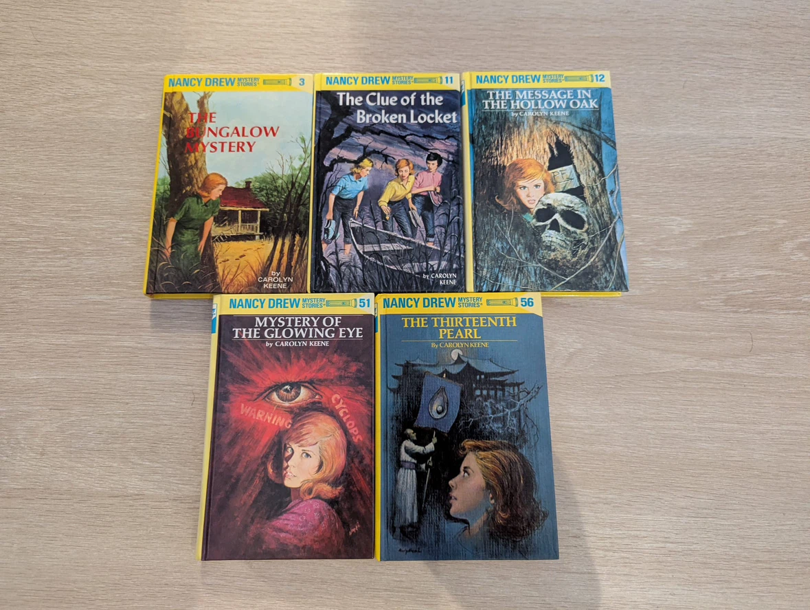 5 Nancy Drew books