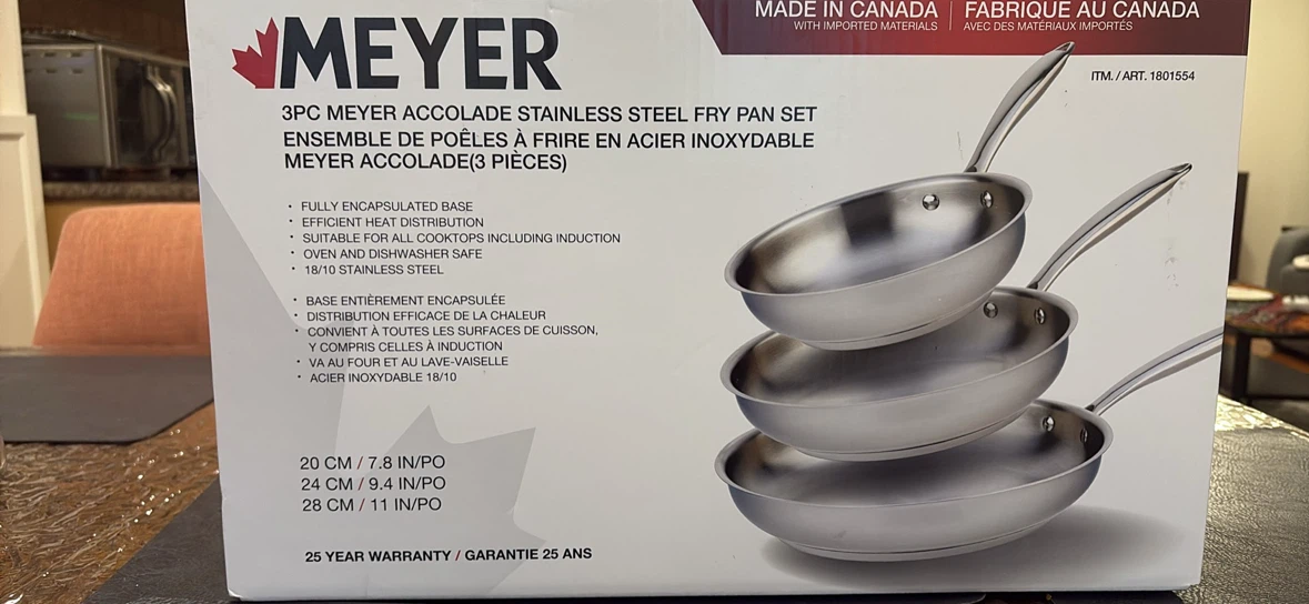 Meyer Accolade Stainless Steel Fry Pan Set