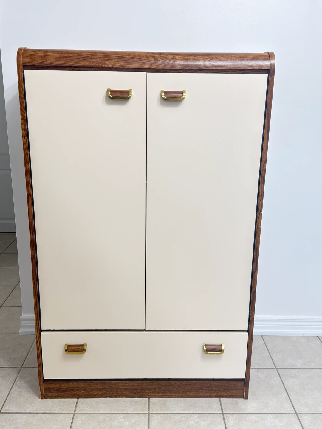 Strange Vintage Cabinet with Doors and Drawer