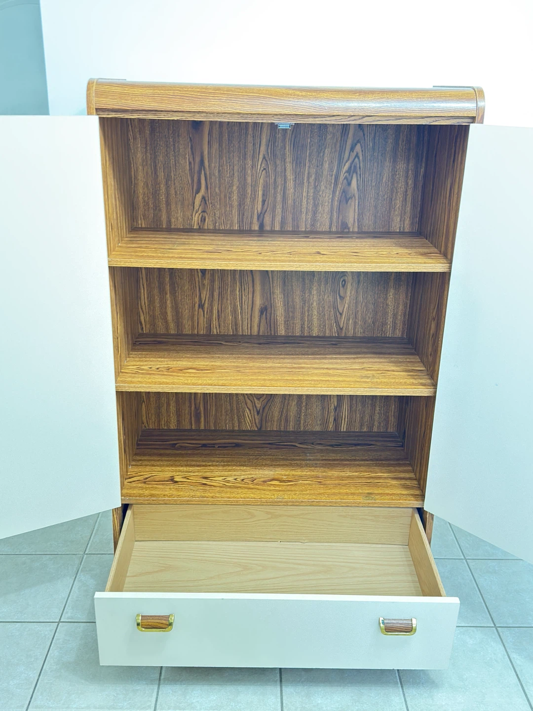 Strange Vintage Cabinet with Doors and Drawer - photo 2