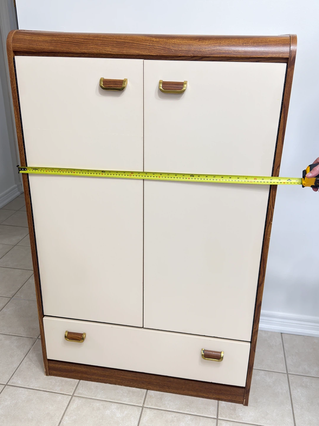 Strange Vintage Cabinet with Doors and Drawer - photo 5