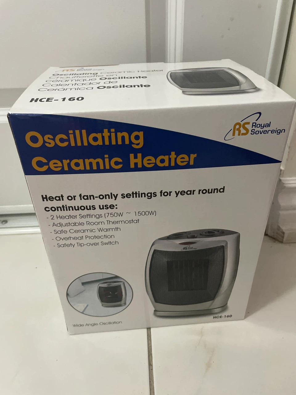 Royal Sovereign Oscillating Ceramic Heater HCE-160