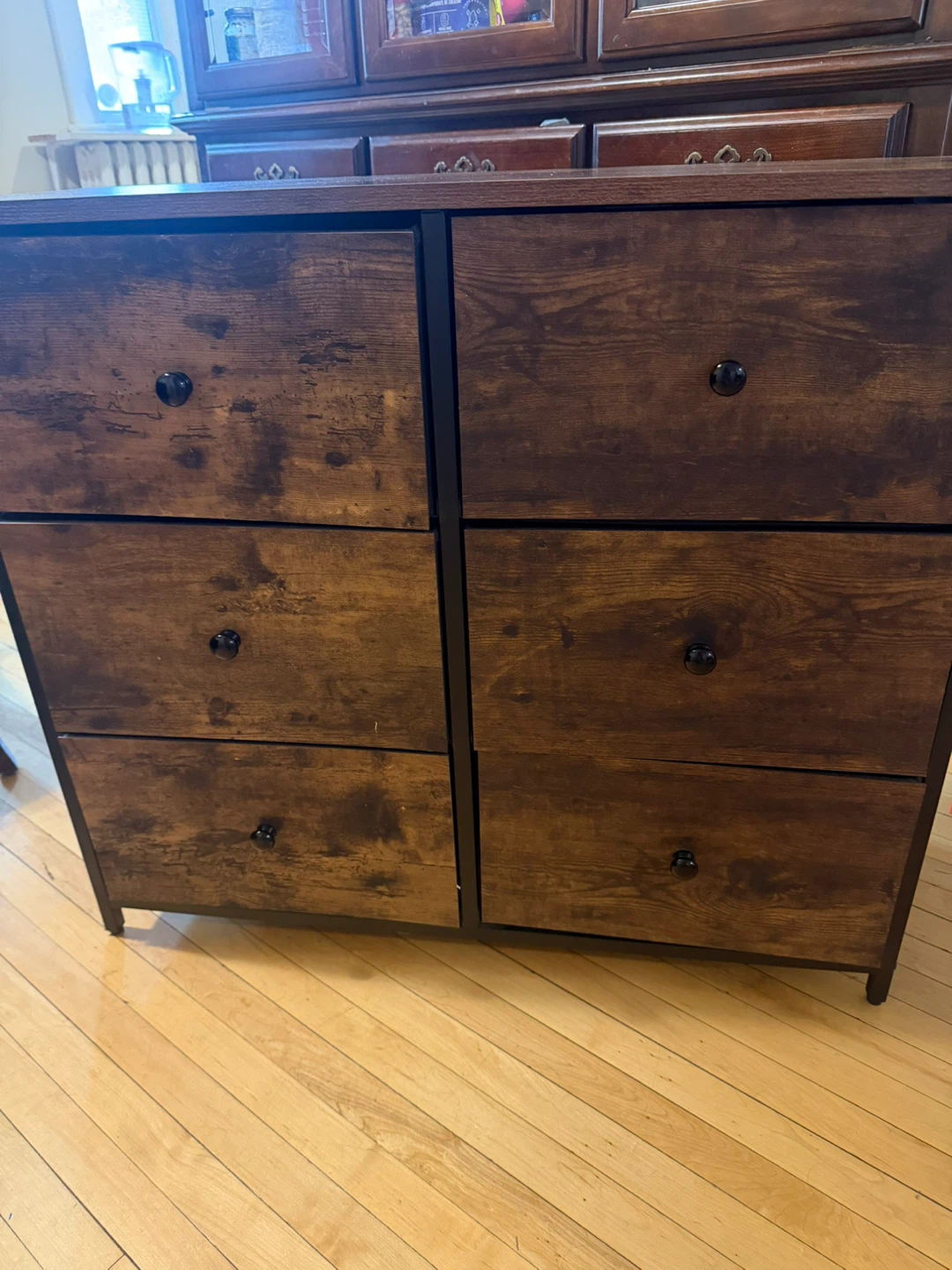Wooden Dresser with 6 Drawers