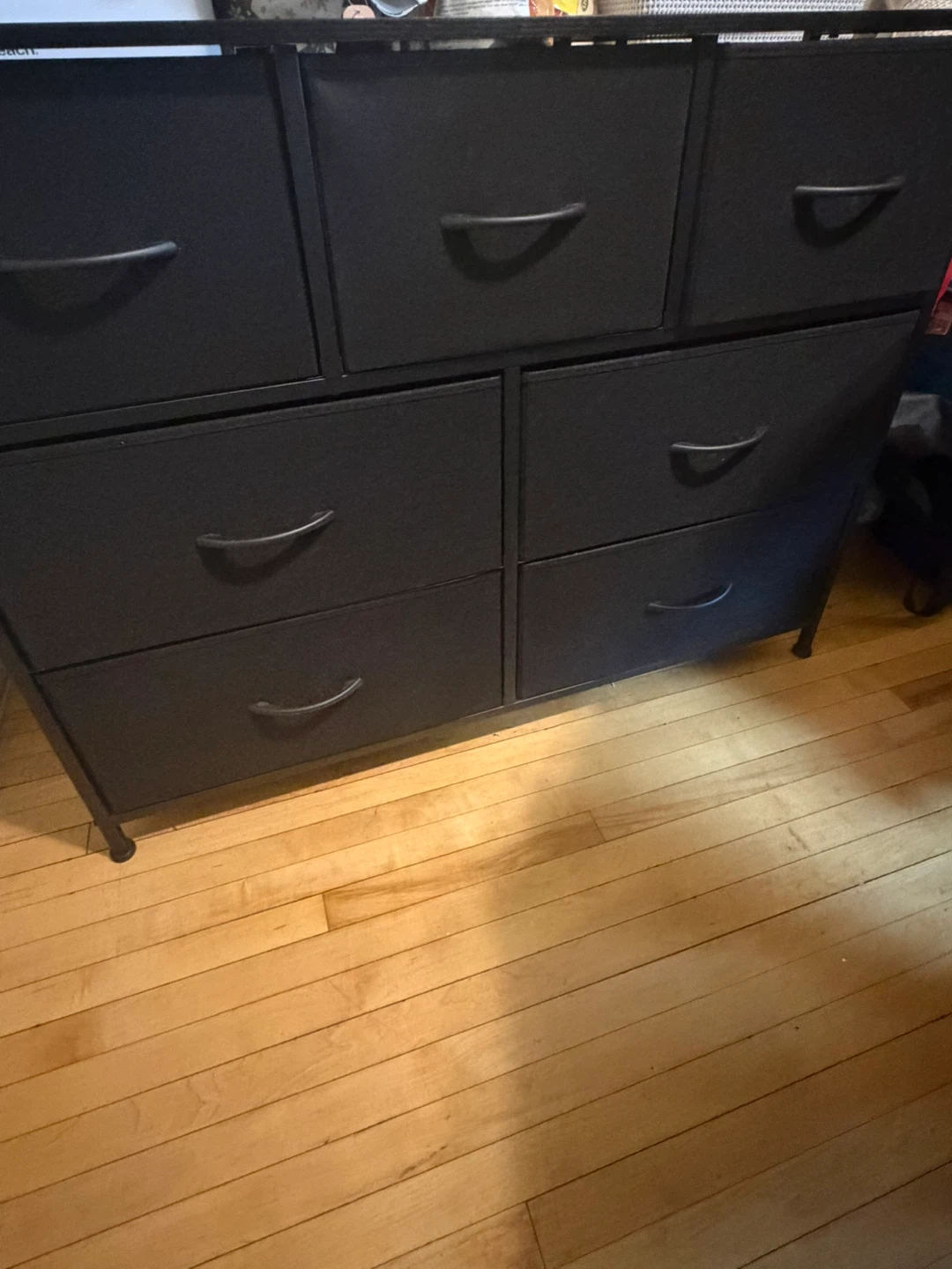 Black Fabric Drawer Dresser