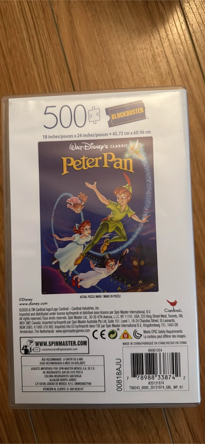 Disney Classic Peter Pan 500 Piece Jigsaw Puzzle by Cardinal - photo 2