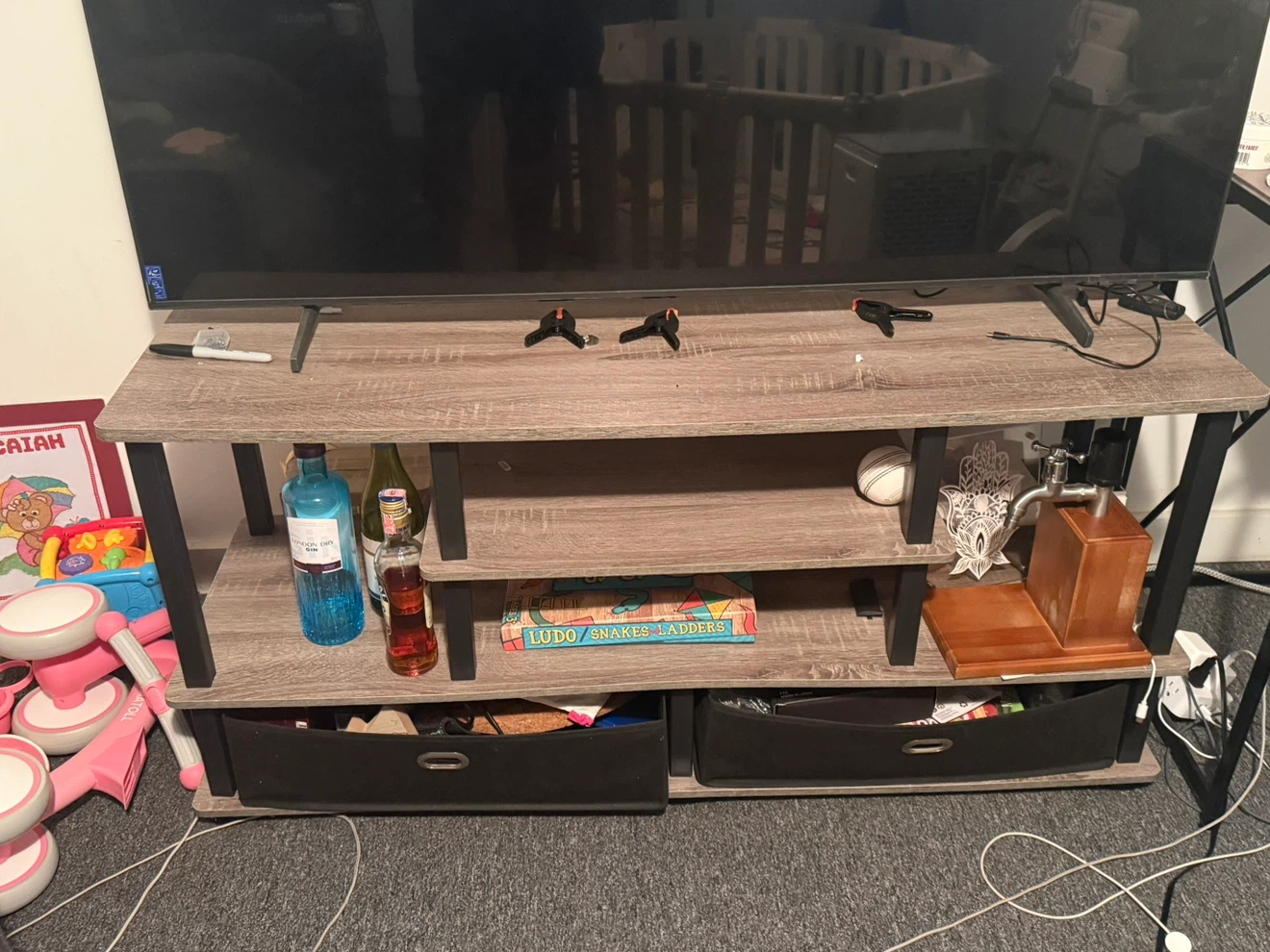 TV Stand Entertainment Center with Storage