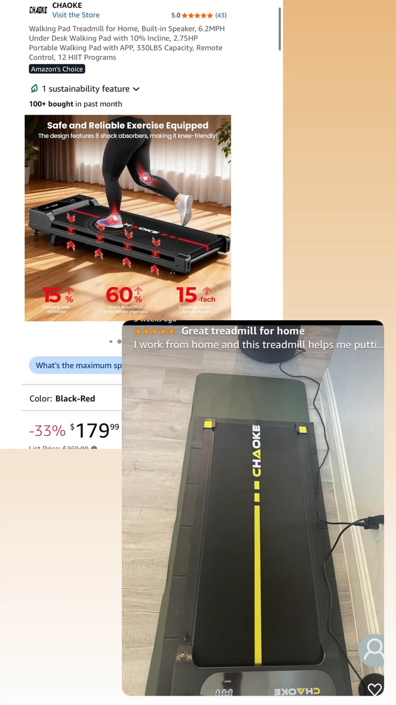 Walking Pad Treadmill 10% - photo 3