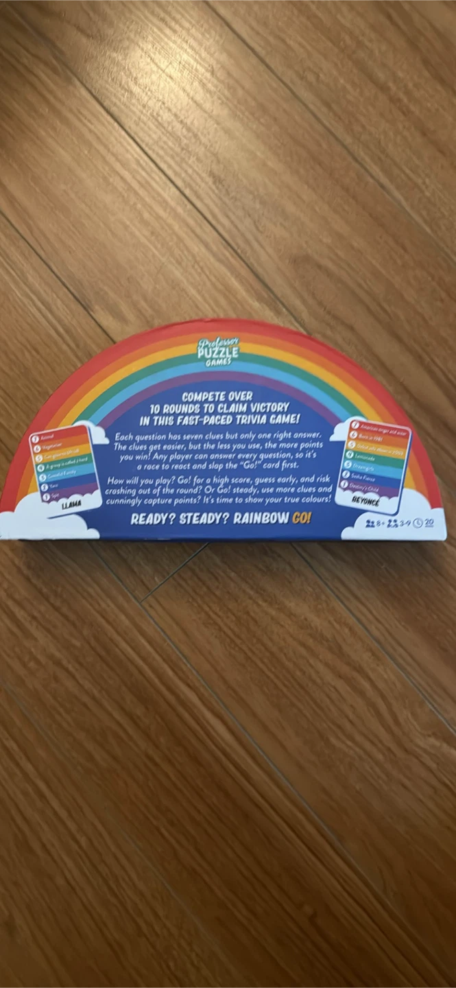 Professor Puzzle Games Rainbow Go! Trivia Game - photo 2