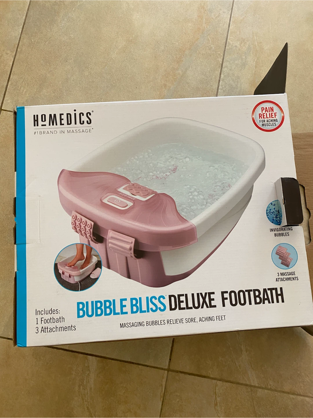 HoMedics Foot Spa Bath Massager in Box