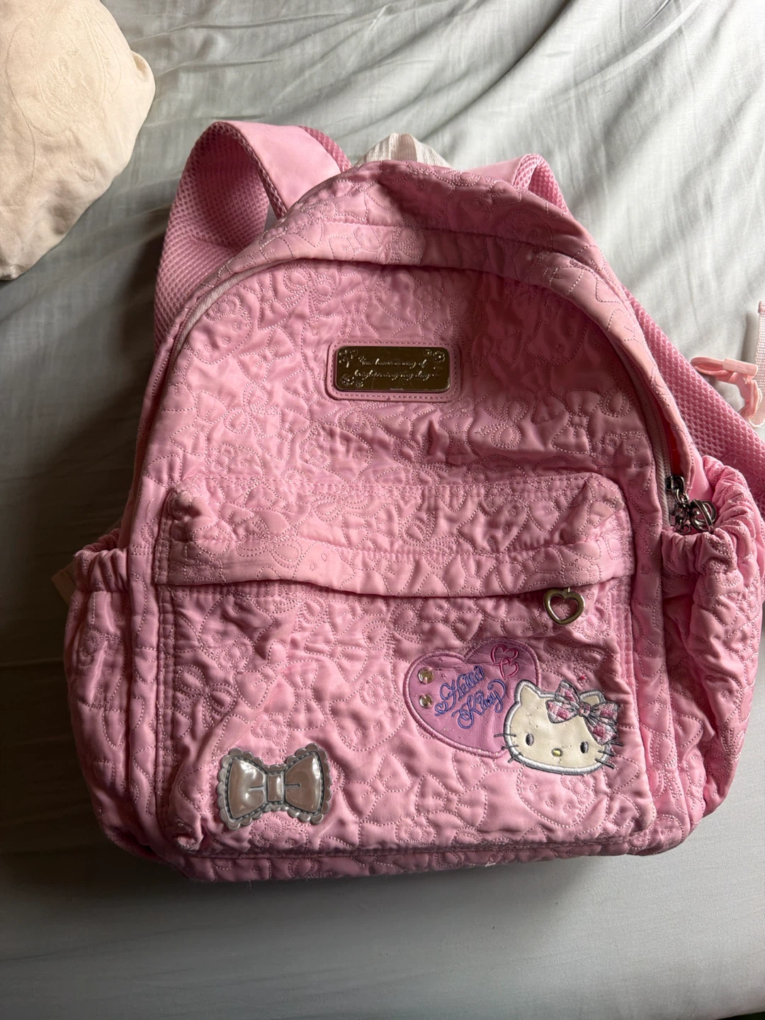 Pink Hello Kitty Quilted Backpack