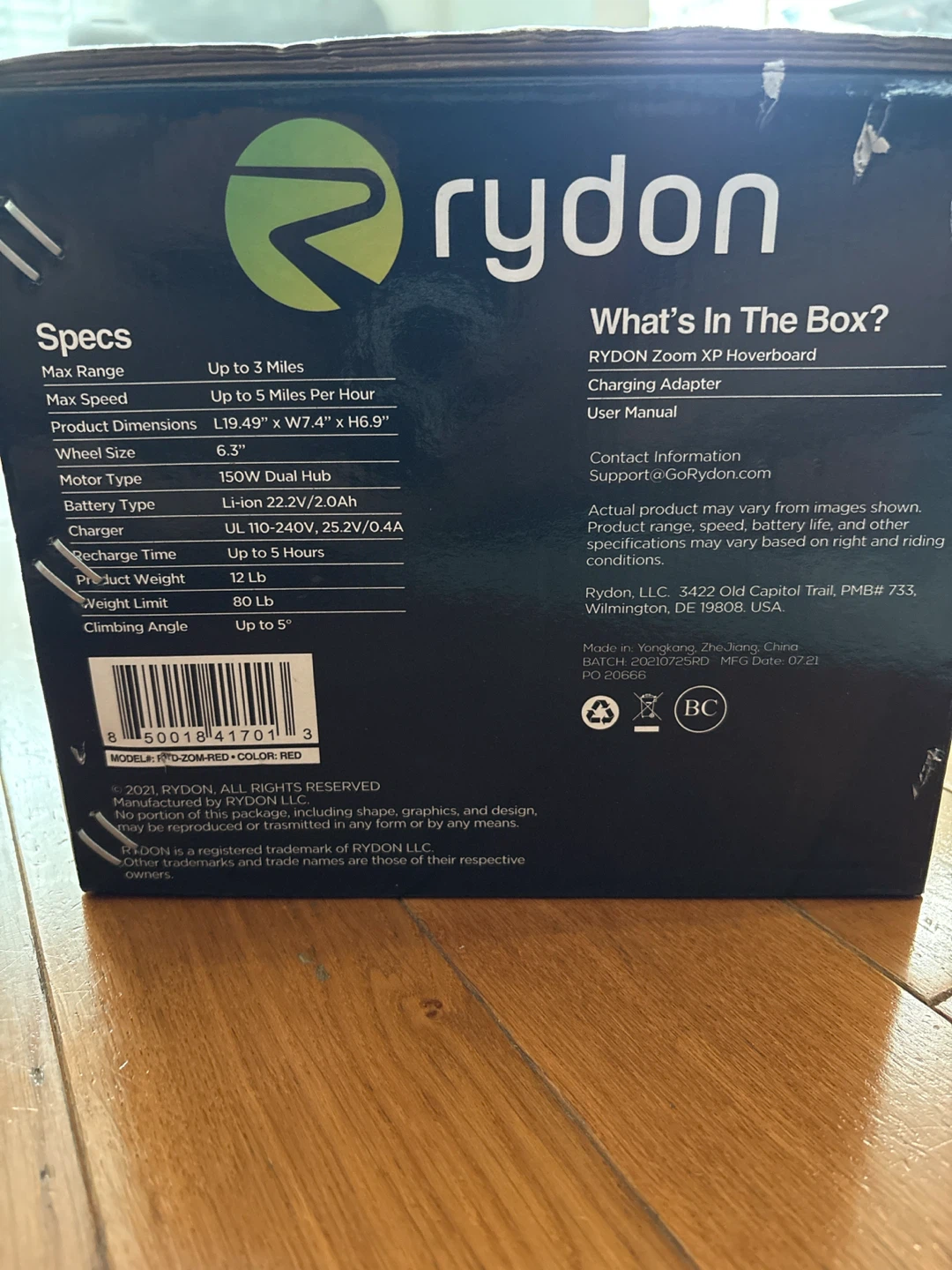 Rydon Zoom XP Hoverboard - Red - photo 2