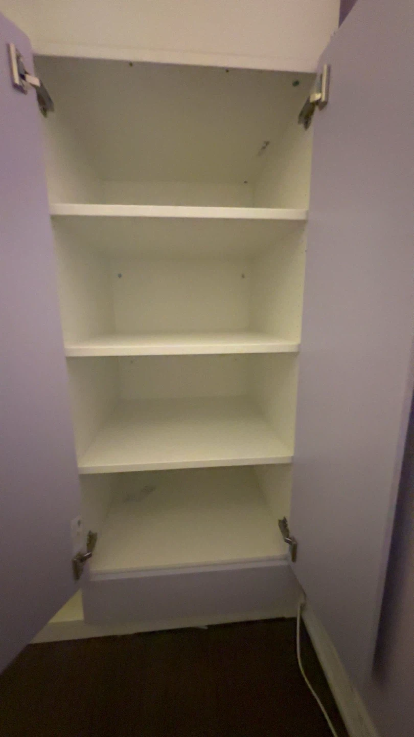 IKEA-Loft bed, White lilac/with desk with 4 drawers, Twin Size - photo 2