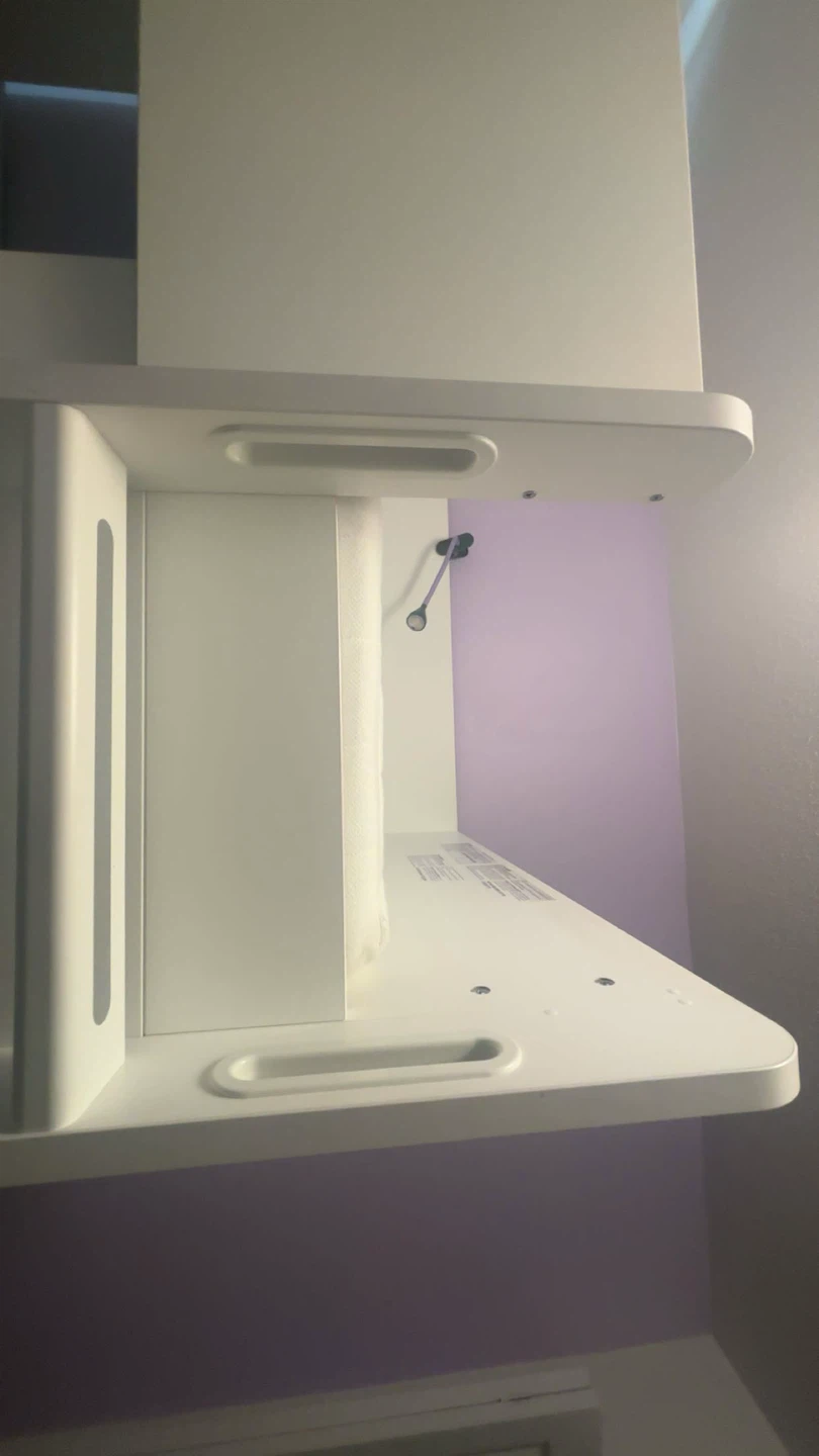 IKEA-Loft bed, White lilac/with desk with 4 drawers, Twin Size - photo 5