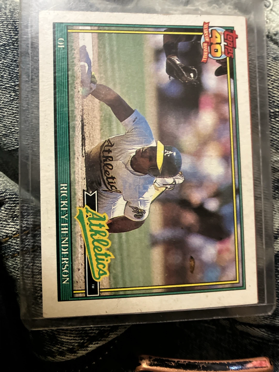 1990 Topps Ricky Henderson Baseball Card