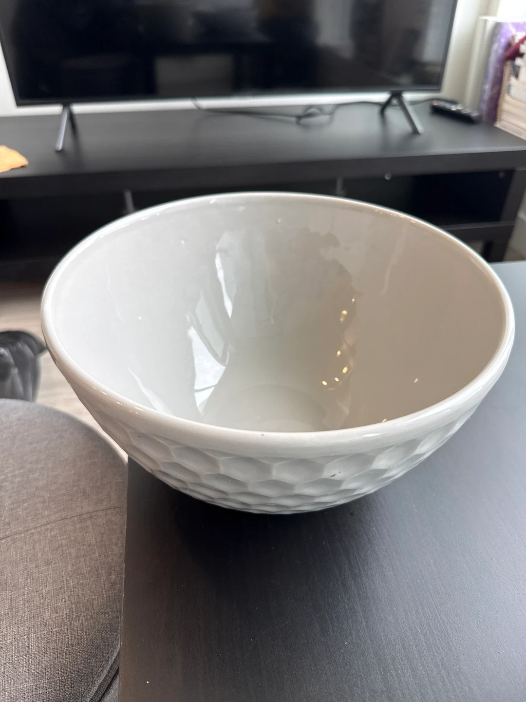 White Ceramic Serving Bowl