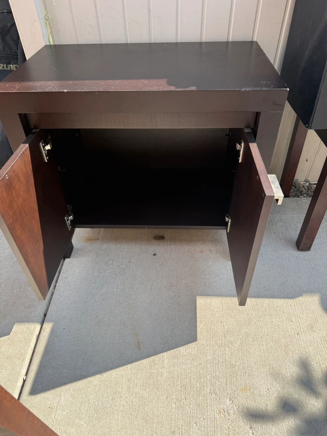 Dark Wood Cabinet with Double Doors - photo 2