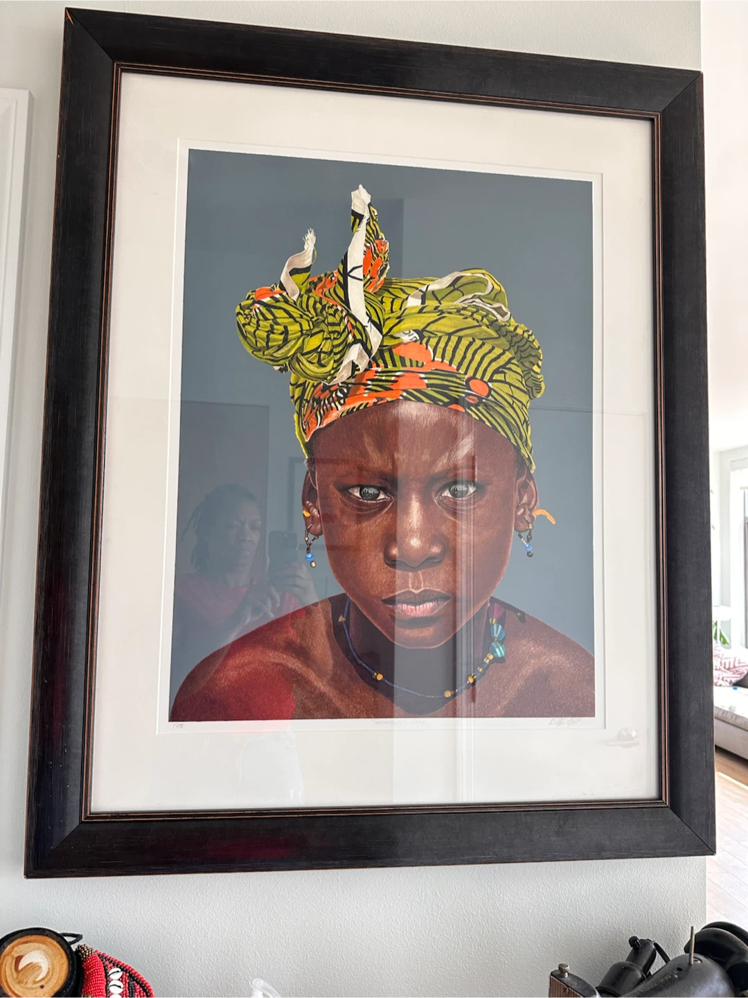 Framed Art Print of a Young Girl