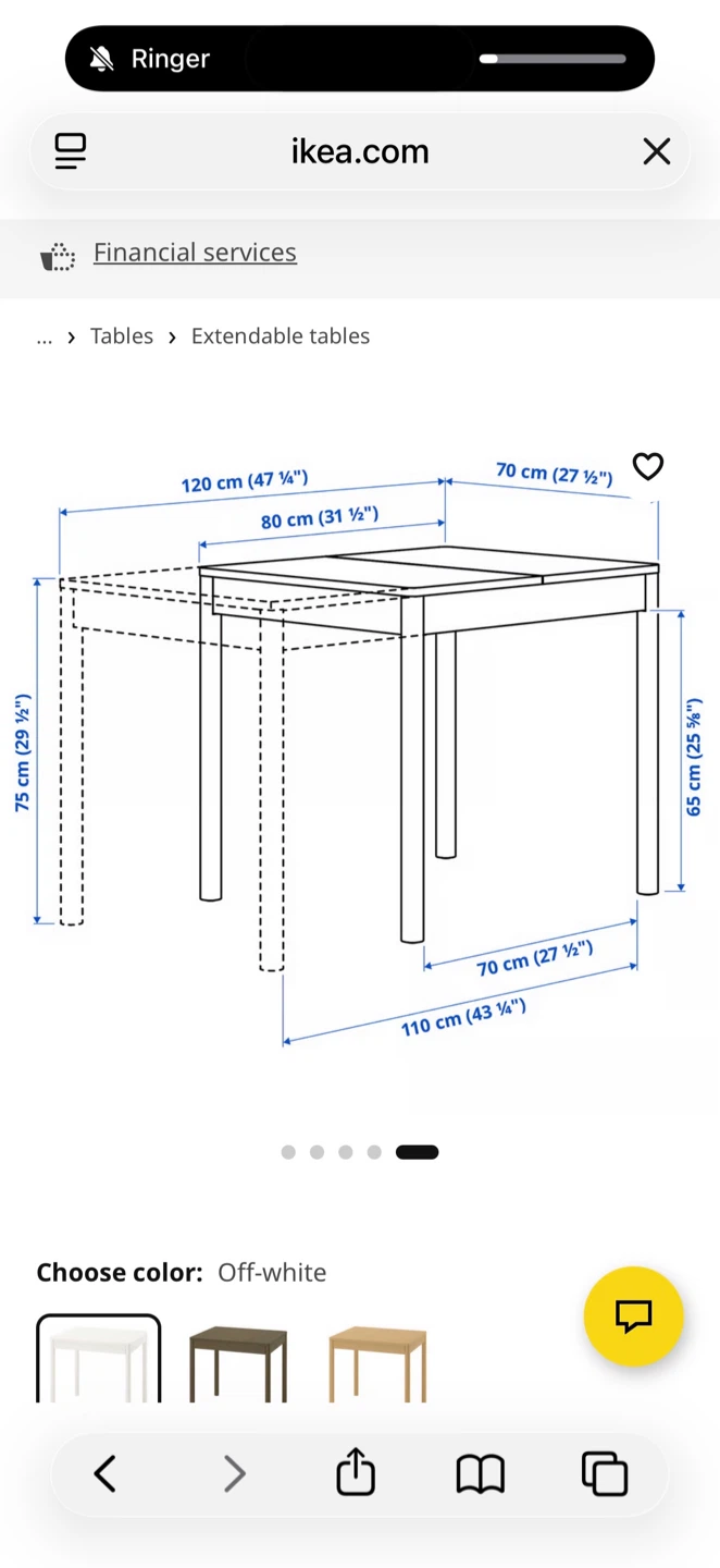 White Condo-Friendly Ikea Extendable Dining Table - photo 2