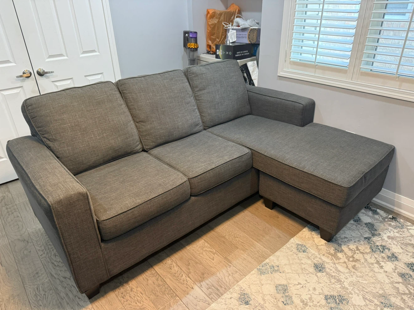 Grey Sofa with Chaise