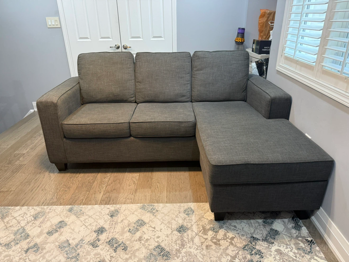 Grey Sofa with Chaise - photo 2