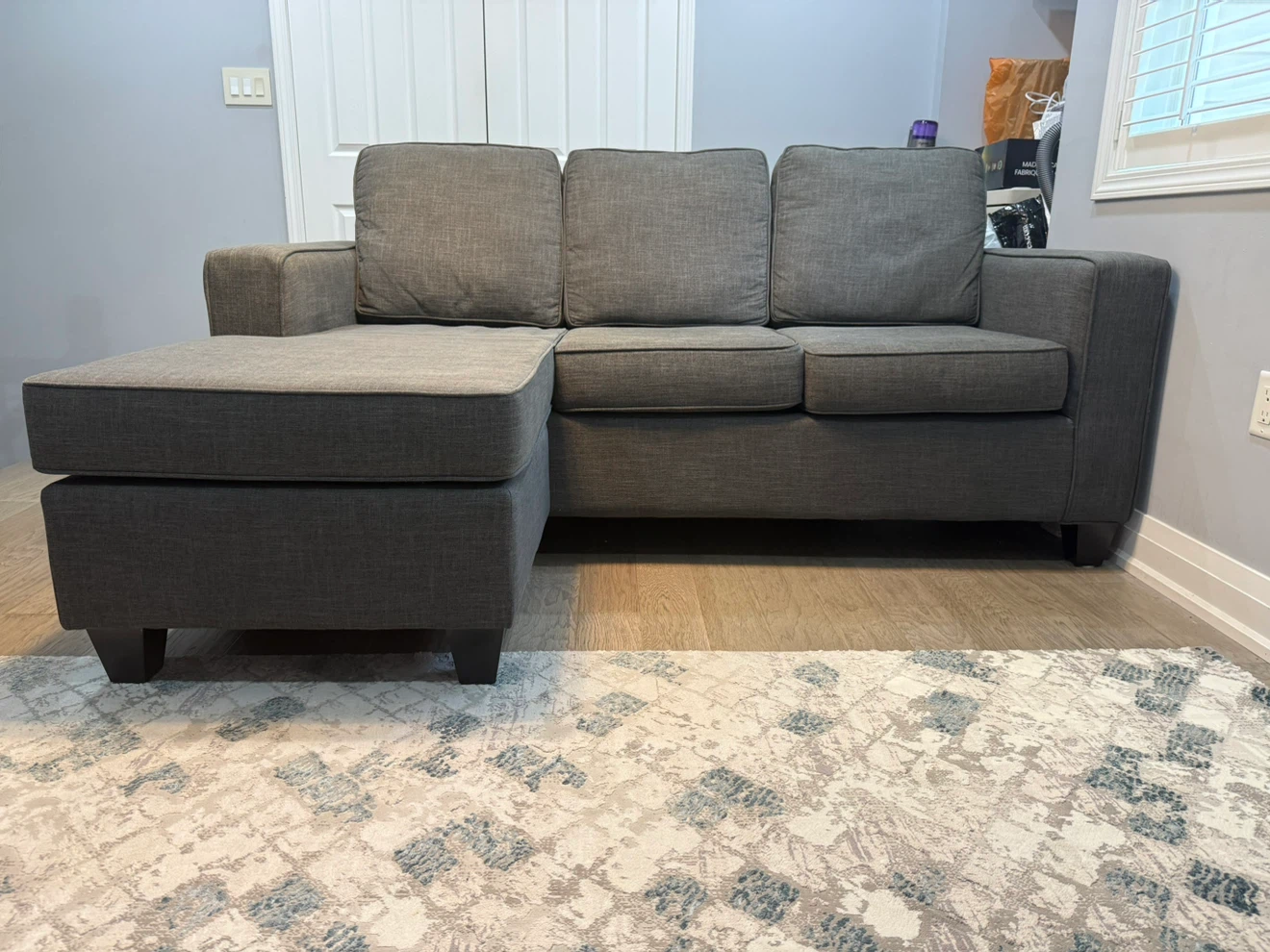 Grey Sofa with Chaise - photo 3