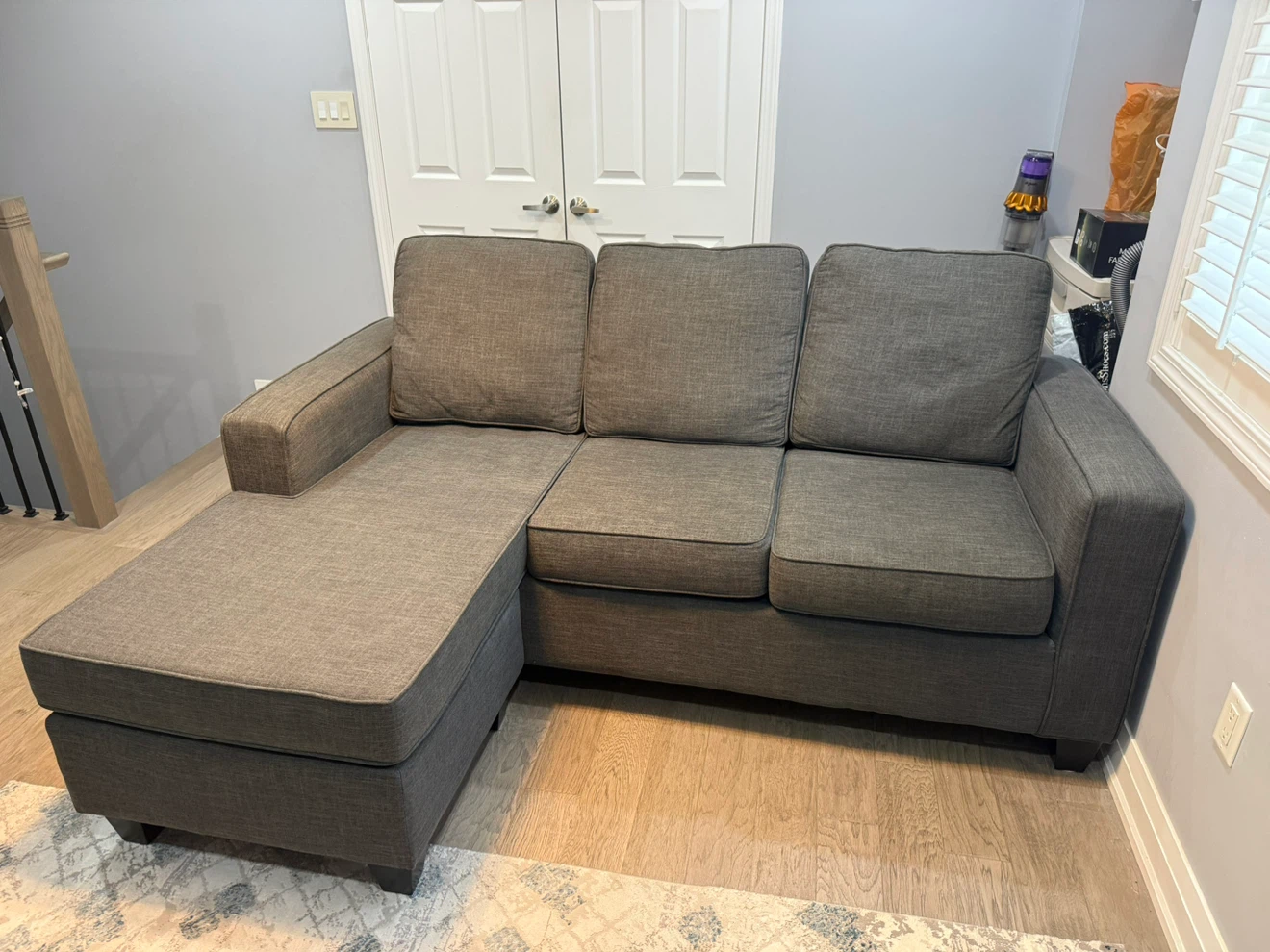 Grey Sofa with Chaise - photo 4