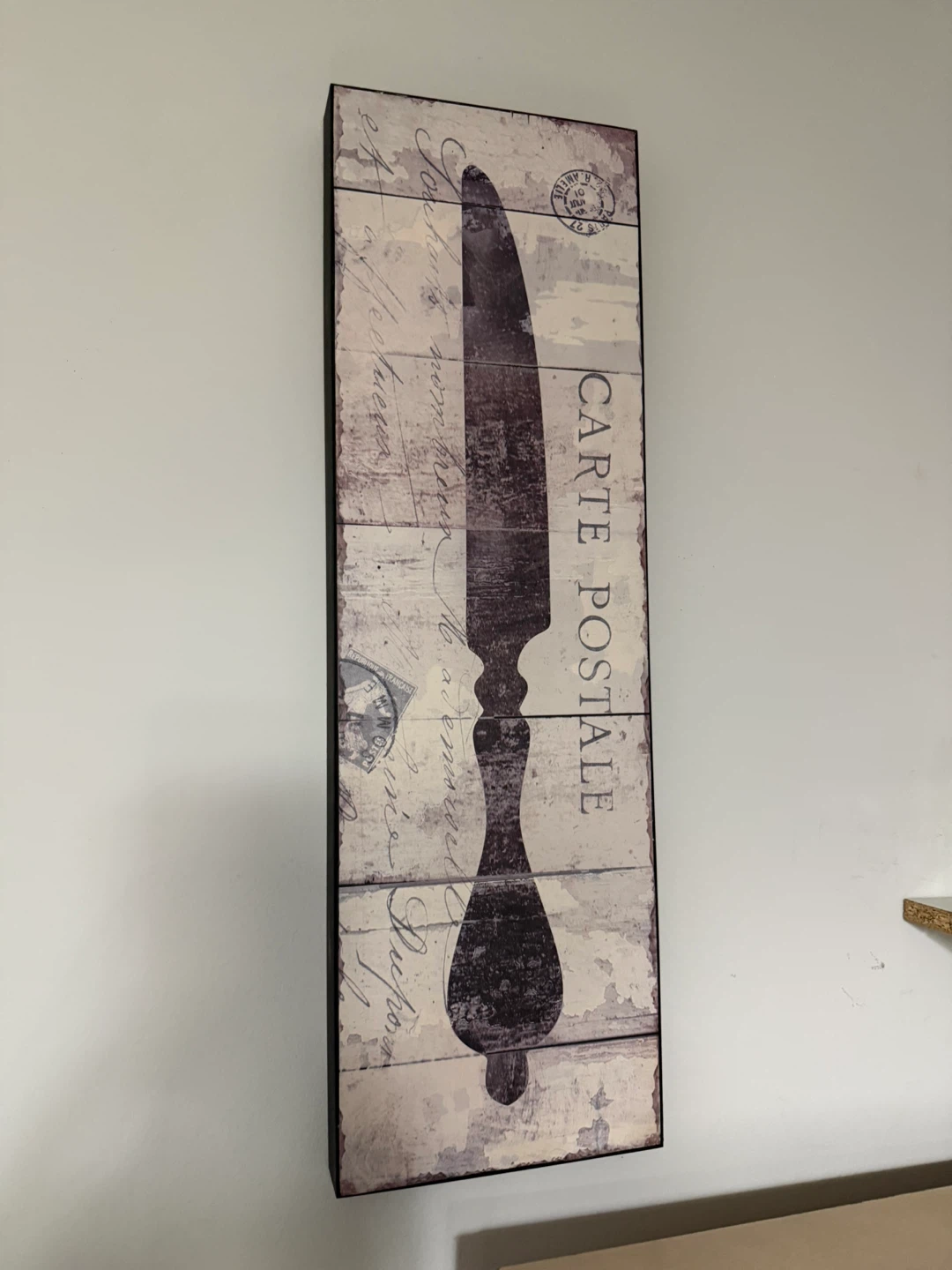 Set of 2 "Carte Postale" Kitchen Wall Art Prints (Knife & Fork) - photo 3