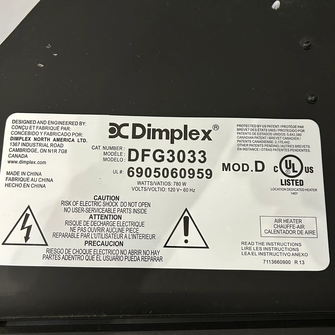 Dimplex DFG3033 33” Widescreen Electric Fireplace Insert - photo 2