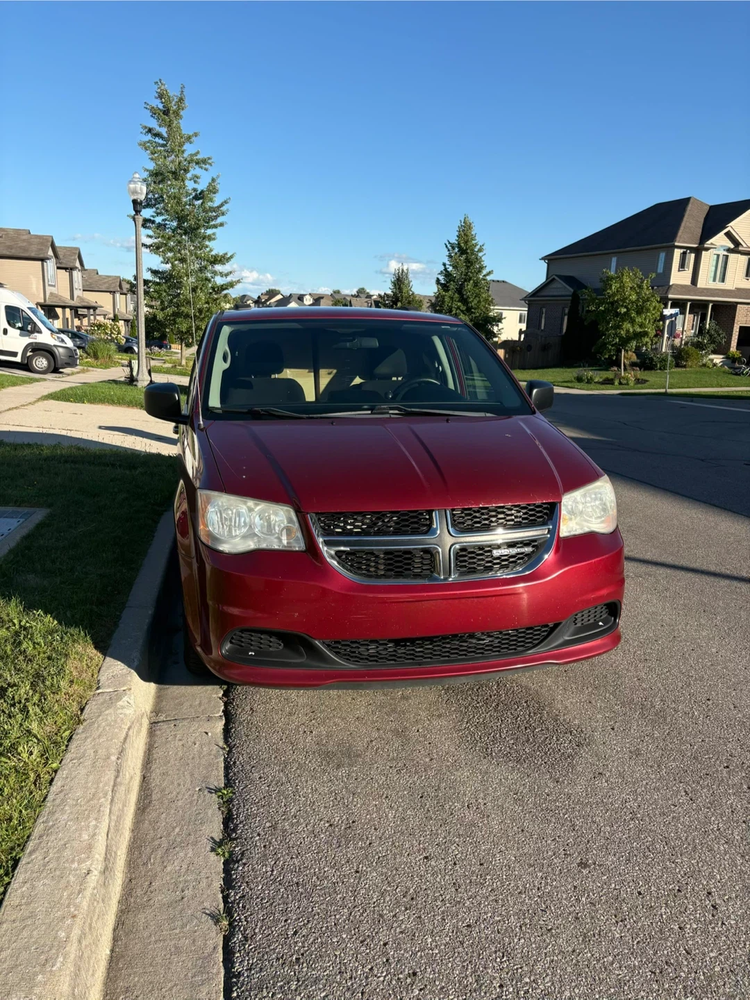 Red Dodge Grand Caravan