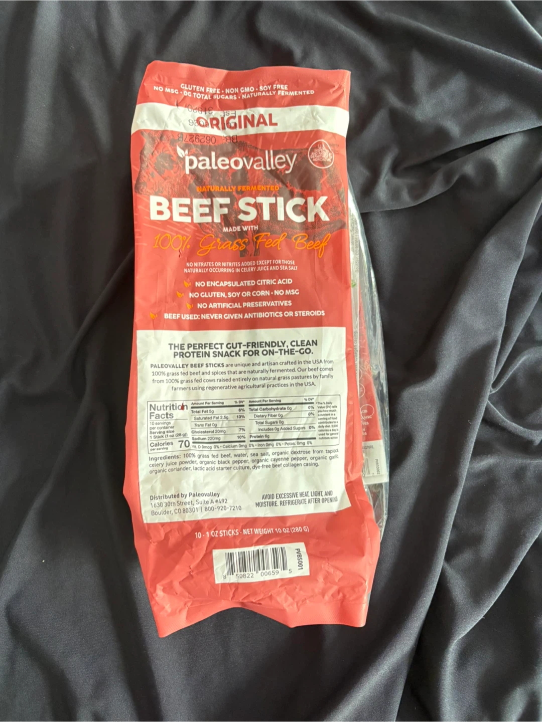 PaleoValley Original Grass Fed Beef Sticks (10 oz)