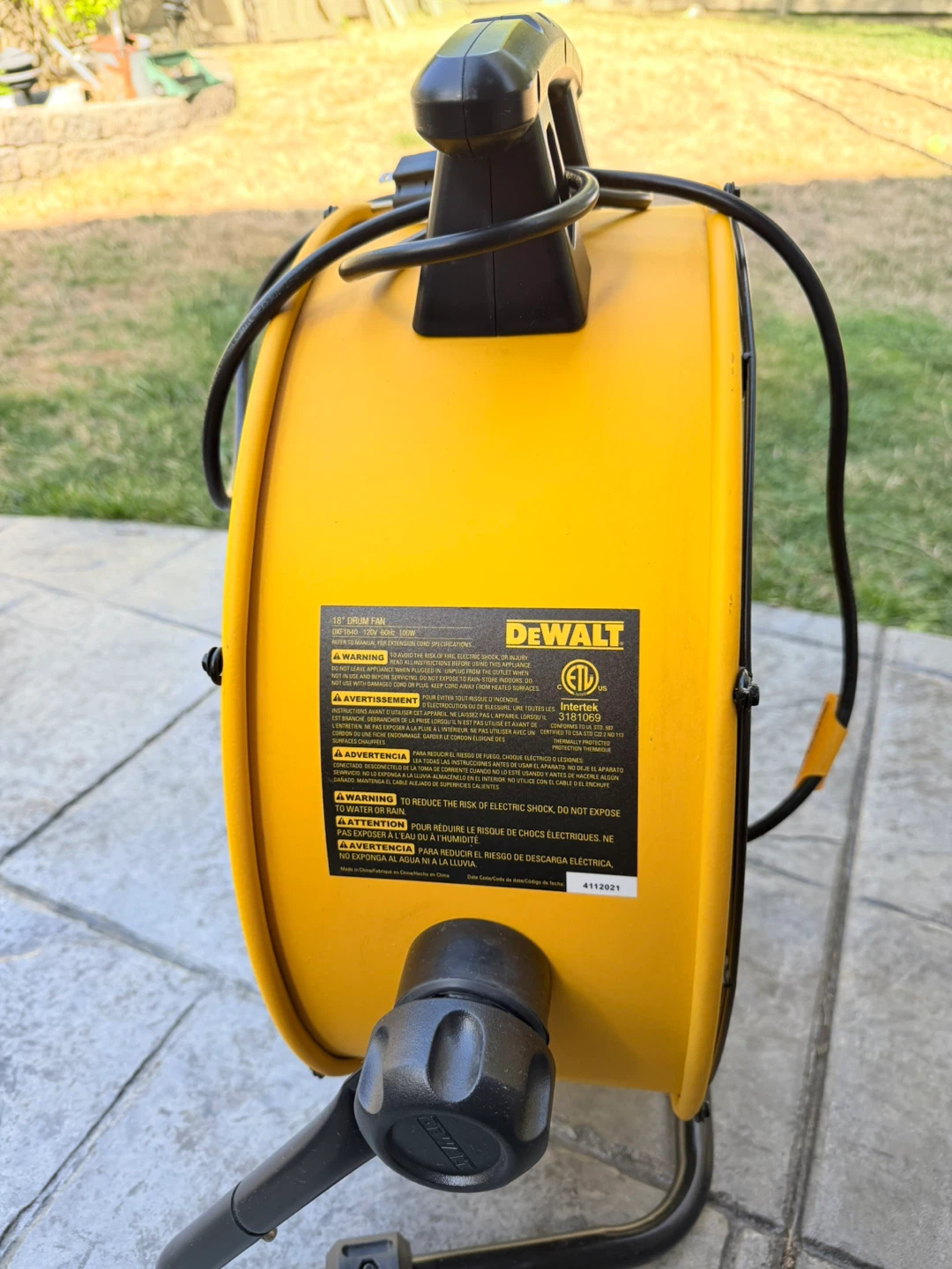 DeWalt High Velocity Fan Model DXF1840) - photo 2