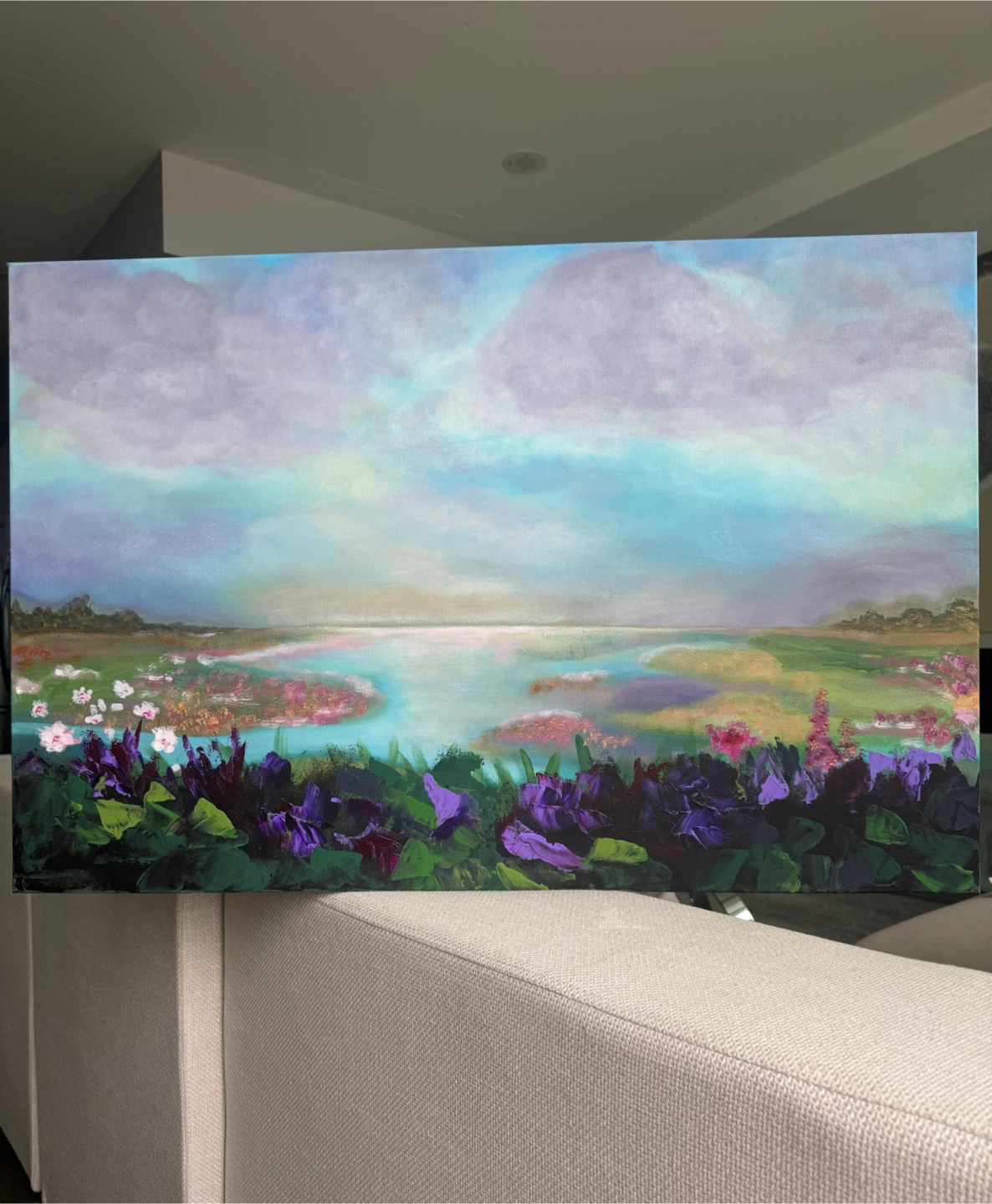 1 day sale! Original Painting Ethereal Abstract Floral Landscape