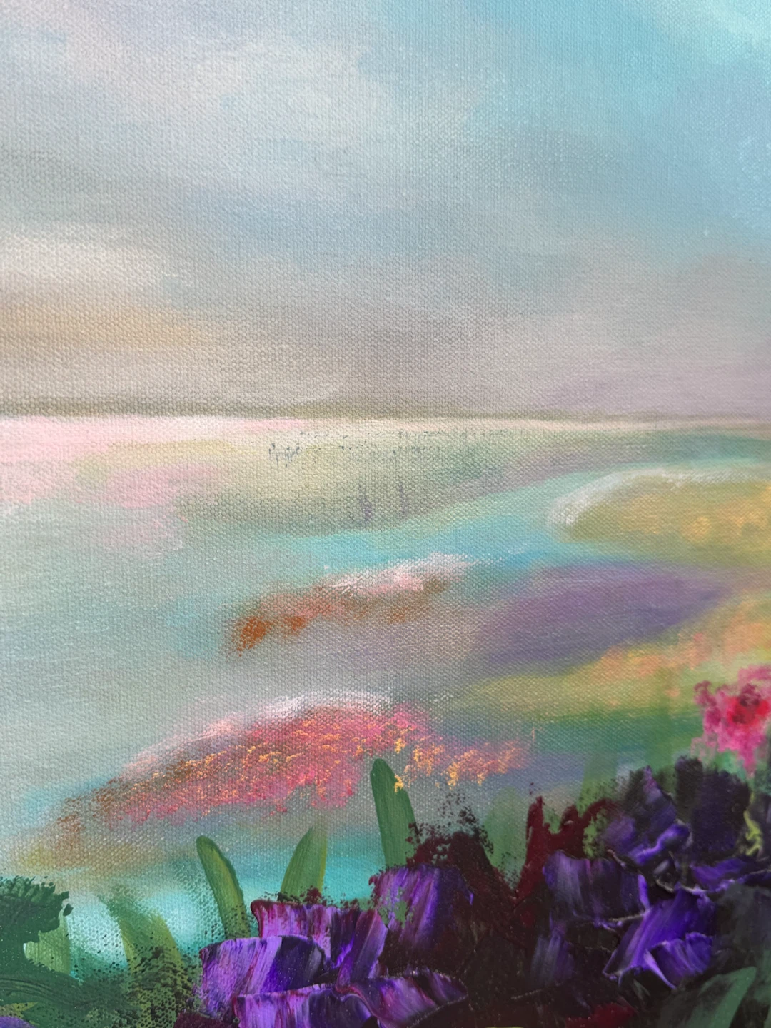 1 day sale! Original Painting Ethereal Abstract Floral Landscape - photo 5