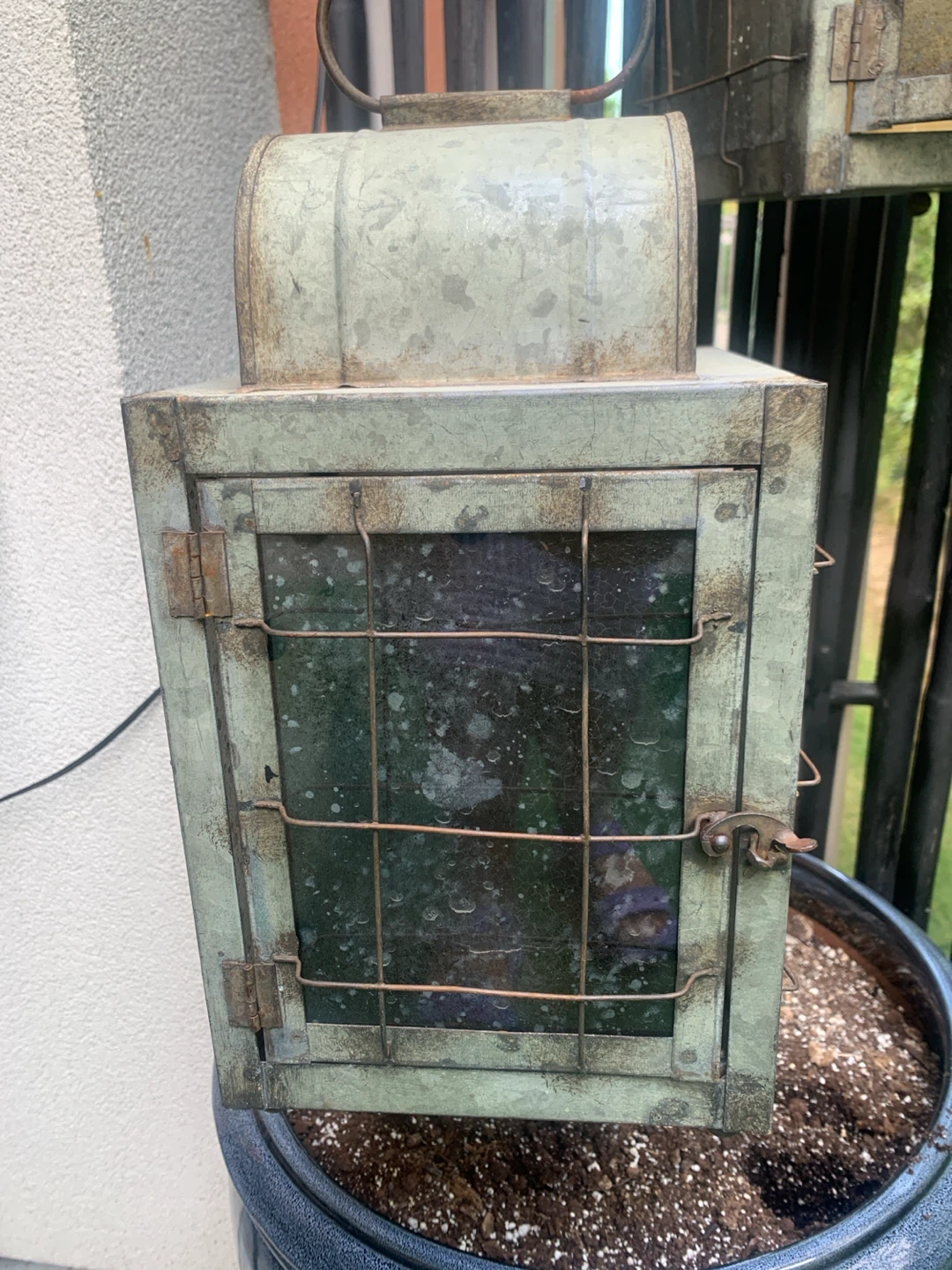 Set of 2 Vintage Metal Lantern - photo 4