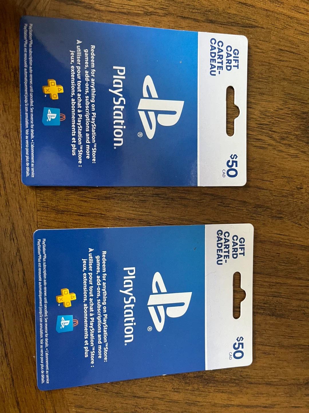 $50 PlayStation Gift Card selling for 40$